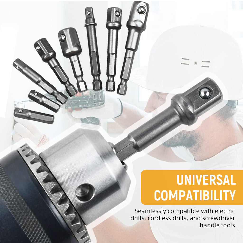 Serplex® 8Pcs Drill Bit Adapter Impact Grade Socket Adapter Set Hex Shank Drill Nut Driver Bit Set Sizes 1/4 Serplex® 8Pcs Drill Bit Adapter Impact Grade Socket Adapter Set Hex Shank Drill Nut Driver Bit Set Sizes 1/4